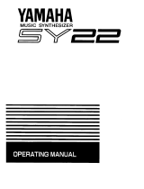 Yamaha SY.22 Manualul proprietarului