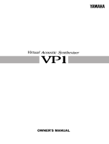 Yamaha VP1 Manualul proprietarului