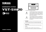 Yamaha YST-SW20 Manual de utilizare