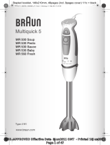 Braun Multiquick 5 MR 500 Manual de utilizare