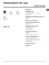 Indesit WMD 722B EU Manualul utilizatorului