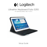 Logitech Ultrathin Keyboard Folio for Samsung Galaxy Tab 3 10.1 Ghid de instalare