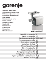 Gorenje MG2000SJE Manual de utilizare