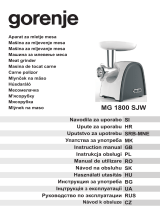 Gorenje MG1600W Manual de utilizare