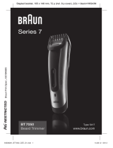 Braun BT7050 Beard trimmer, Series 7 Manual de utilizare