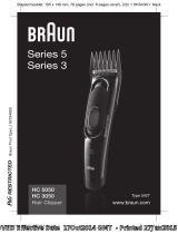 Braun HC3050, HC5050, Hair Clipper, Series 3, Series 5 Manual de utilizare