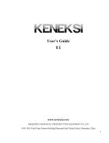KENEKSI E1 Manual de utilizare