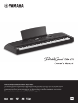 Yamaha DGX670 Portable Digital Piano Manualul proprietarului
