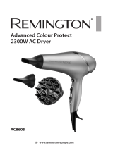 Remington Ac8605 Seche-cheveux Professionnel Ionique Colour Protect 2300w, Soin Micromoléculaire Hu Manualul proprietarului
