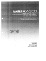 Yamaha RX-350 Manualul proprietarului