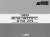 Yamaha PortaTone PSR-40 Manualul proprietarului