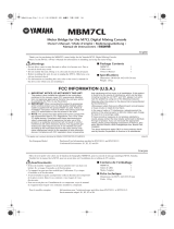 Yamaha MBM7CL Manual de utilizare