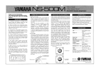Yamaha NS-500M Manualul proprietarului