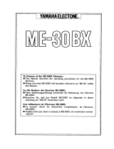 Yamaha ME-30BX Manualul proprietarului