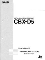 Yamaha CBX-D5 Manualul proprietarului