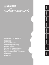 Yamaha Venova Manual de utilizare
