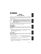 Yamaha ME2000 Manualul proprietarului