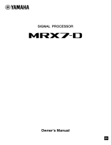 Yamaha MRX7-D Manualul proprietarului