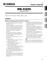 Yamaha NS-C225 Manualul proprietarului