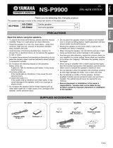 Yamaha NS-P9900 Manualul proprietarului
