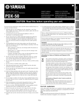 Yamaha PDX-50 Manualul proprietarului
