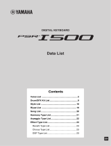 Yamaha PSR-I500 Fișa cu date