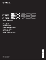 Yamaha PSR-SX900 Fișa cu date