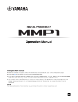 Yamaha MMP1 Manual de utilizare