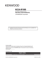 Kenwood KCA-R100 Instrucțiuni de utilizare