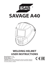 ESAB SAVAGE A40 Welding Helmet Manual de utilizare