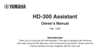 Yamaha HD-300 Manualul proprietarului