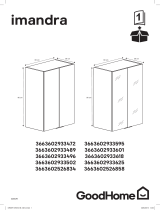 GoodHome Imandra bleu miroir L.60 x H.90 x P.36 cm Manualul utilizatorului