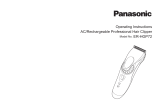 Panasonic ERHGP72 Instrucțiuni de utilizare