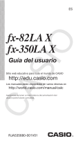Casio fx-82LA X, fx-350LA X Manualul proprietarului