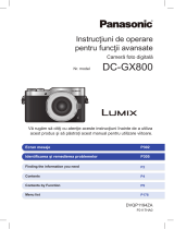 Panasonic DCGX800 Instrucțiuni de utilizare