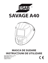 ESAB SAVAGE A40 Welding Helmet Manual de utilizare