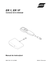 ESAB ER 1 Manual de utilizare