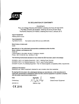 ESAB Tig 4300iw AC/DC Declaratie de conformitate