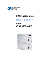 DURKOPP ADLER H868 Parameter Sheet