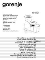 Gorenje OP650W Manual de utilizare