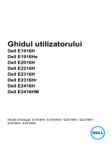 Dell E2016H Manualul utilizatorului