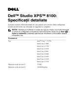 Dell Studio XPS 8100 Manualul utilizatorului