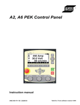 ESAB A6 PEK Control Panel Manual de utilizare