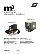 ESAB M3® Plasma Precision Plasmarc Plasma Gas Box & Shield Gas Box Manual de utilizare