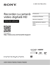 Sony HDR-PJ810E Instrucțiuni de utilizare