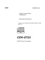 Sony CDX-GT23 Instrucțiuni de utilizare