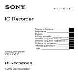 Sony ICD-PX720 Instrucțiuni de utilizare