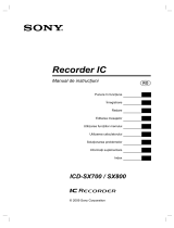 Sony ICD-SX800 Instrucțiuni de utilizare