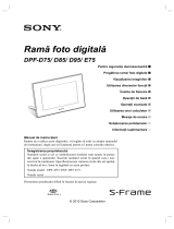 Sony DPF-E75 Instrucțiuni de utilizare
