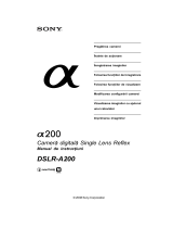 Sony DSLR-A200 Instrucțiuni de utilizare